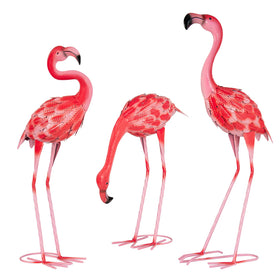 XONOR Flamingo garden statue large pink, eye-catching outdoor focal point for yards.