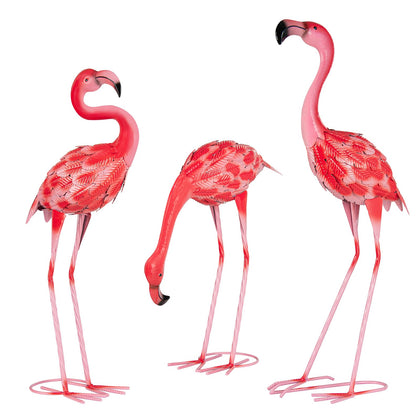 XONOR Flamingo garden statue large pink, eye-catching outdoor focal point for yards.