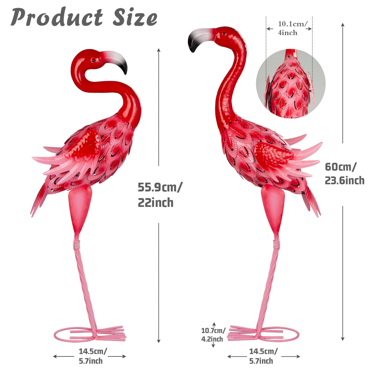 XONOR flamingos in dual poses add playful yard accents.