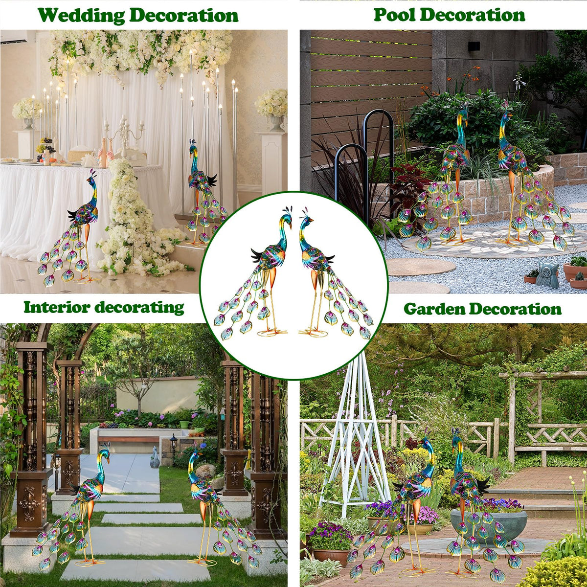 XONOR colorful metal finish highlights yard decor and adds weather-friendly appeal.