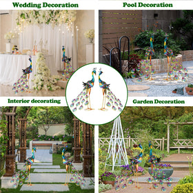 XONOR colorful metal finish highlights yard decor and adds weather-friendly appeal.