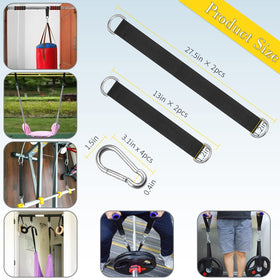 XonyiCos heavy-duty suspension kit with welded D-rings for even stress distribution