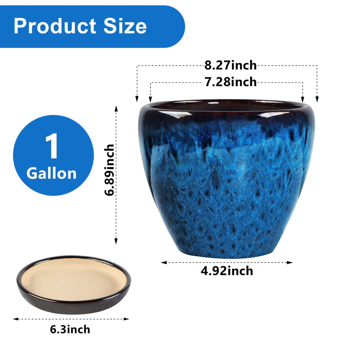 Xoogifae indoor-outdoor glazed ceramic pot adds style and resilience