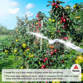 XPCARE tape reflecting sunlight with wind-noise deterrence in a garden