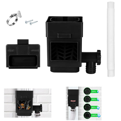 XPINYT rain barrel diverter kit with adjustable valve guiding rain into your barrel for efficient harvesting.