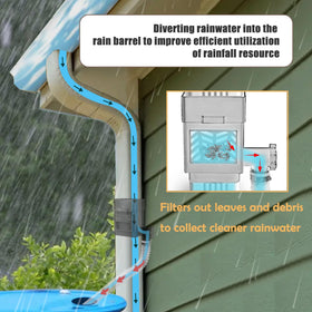 XPINYT Rain Barrel Diverter Kit durable PP plastic resists corrosion outdoors.
