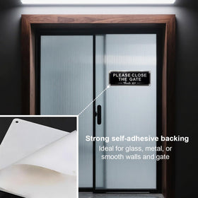 XQIGI Please Close the Gate Sign made of weatherproof aluminum withstands rain and sun