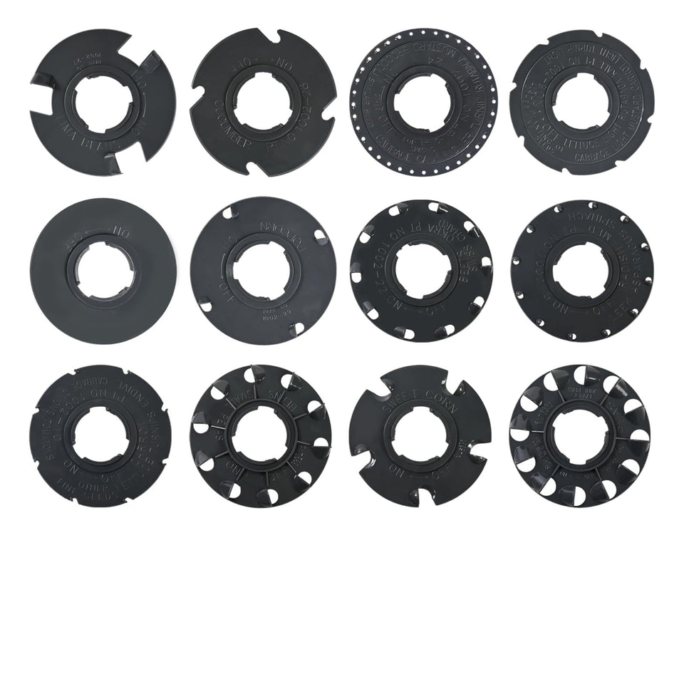 XQK seed plates 60009/60010 for EarthWay compatibility, enabling precise sowing and consistent spacing.