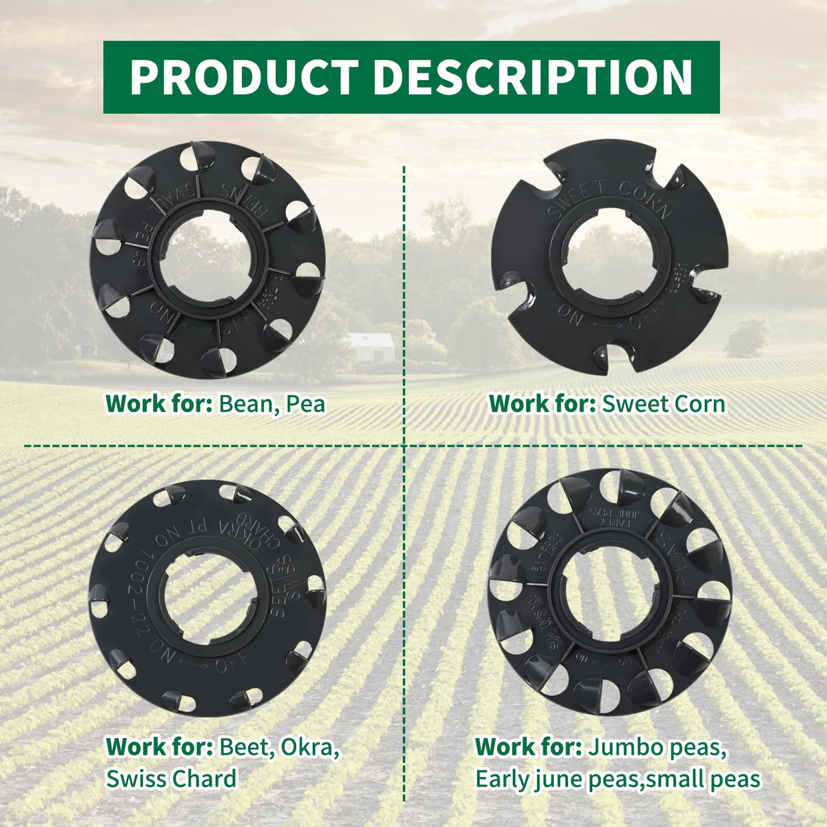 XQK 60009 seed plates supporting 17 crop varieties for diverse vegetables.
