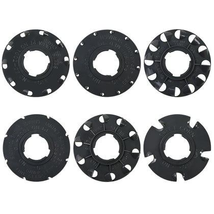 XQK 60009 seed plates showing Earthway compatibility for uniform sowing.