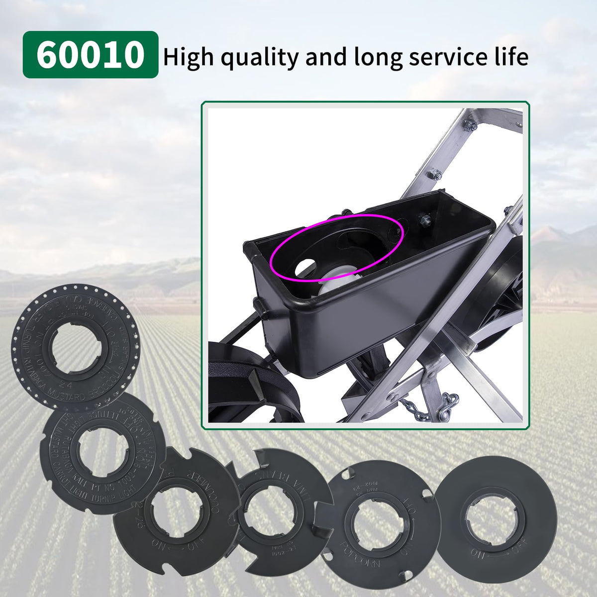 XQK 60010 blank seed plate lets you customize spacing for unique plantings.