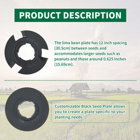 XQK 60010 lima bean plate spaces large seeds for peanuts and other big legumes.