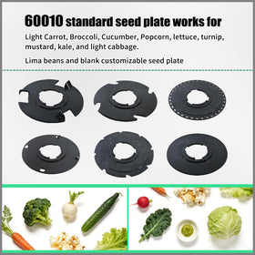 XQK bean/pea seed plate demonstrates 3.6 inch spacing for consistent legume sowing.