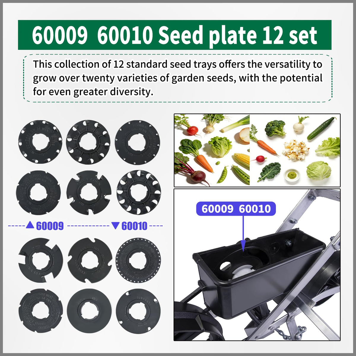 XQK corn seed plate enables 0.25 inch spacing for even emergence and row uniformity.