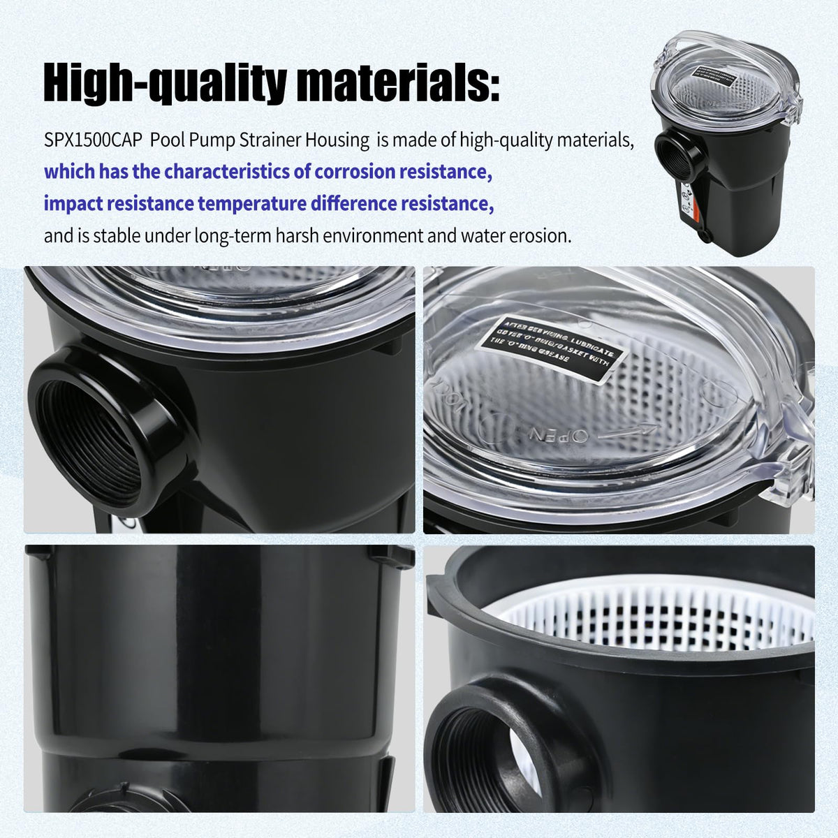 XQK SPX1500CAP withstands cold and hot cycles for reliable pool performance