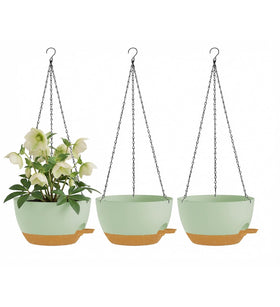 xqs hpdm hanging planter 10in self-watering system keeps roots moist during travel