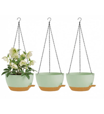 xqs hpdm hanging planter 10in self-watering system keeps roots moist during travel