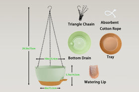 xqs hpdm hanging planter matte finish closeup shows versatile decor fit