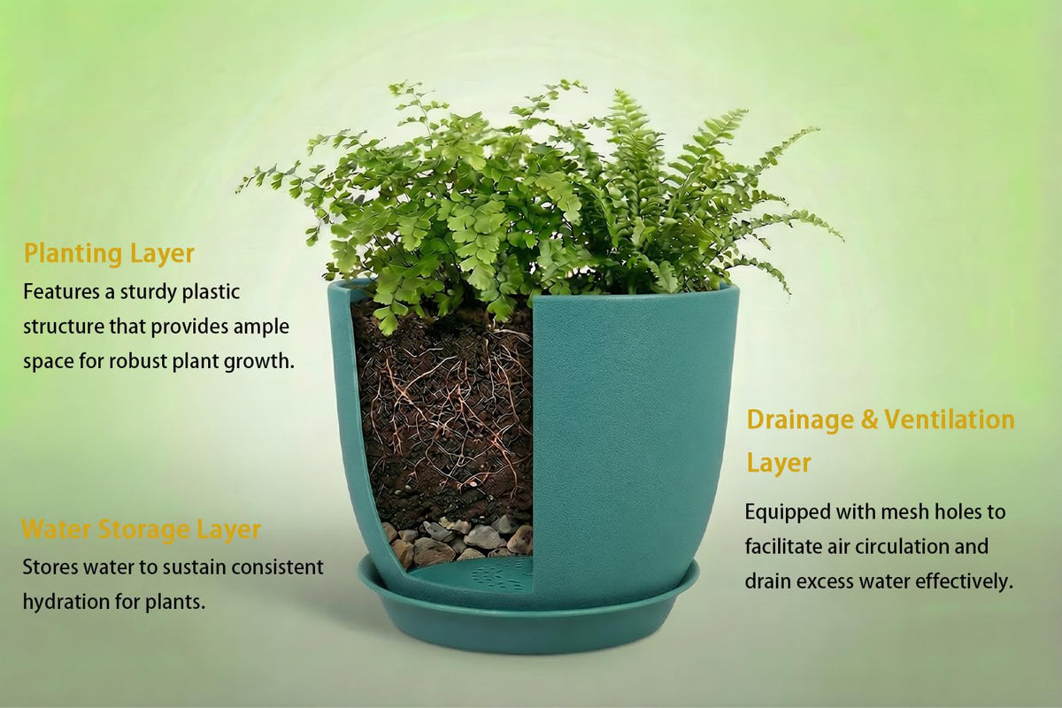 XQSHPDM 8-inch pots offer deep planting space for herbs.