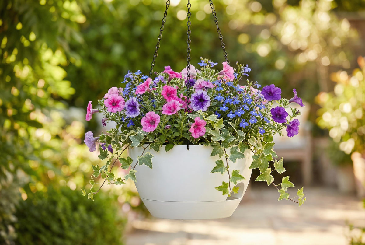 XQSHPDM hanging planters 3-pack drainage hole promotes healthy watering