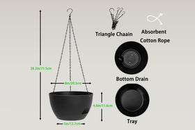 XQSHPDM self-watering box close-up showing two-week hydration capability