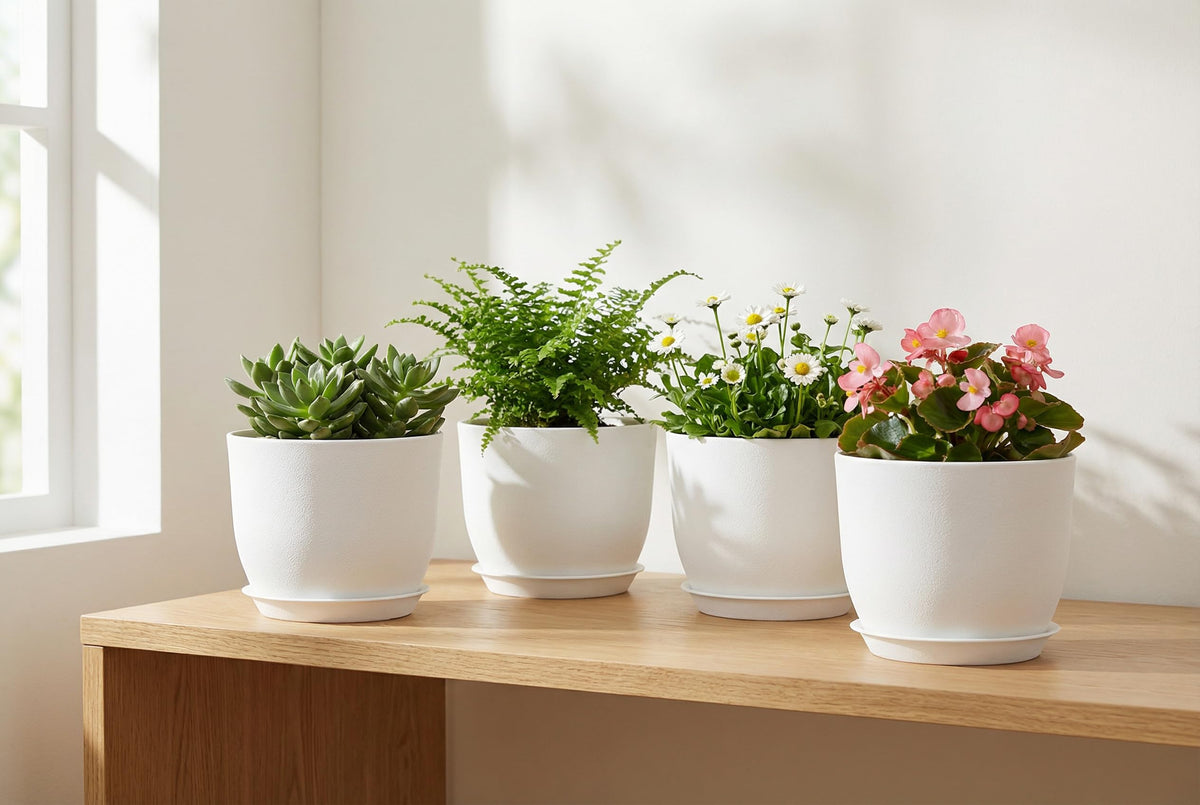 XQSHPDM indoor-outdoor planters suitable for orchids, succulents, and herbs.