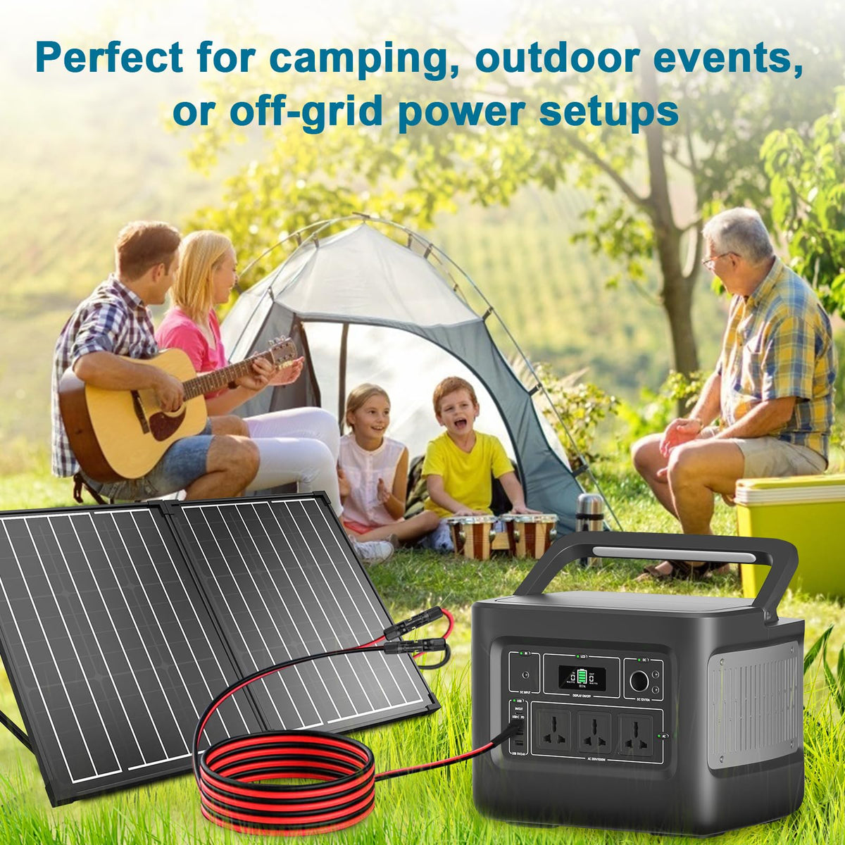 XRDS-RF portable solar power setup enabling flexible camping or off-grid use