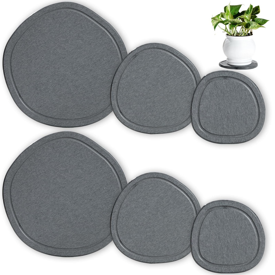 XRzitky diatomite plant saucer 4-inch catching excess water to protect floors.