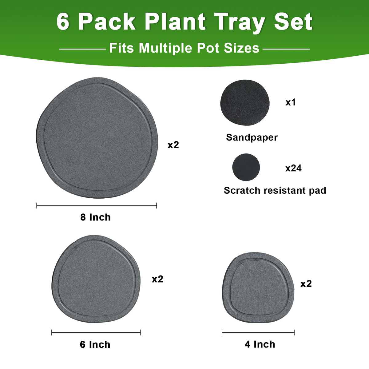 XRzitky diatomite plant saucer 6-inch absorbing moisture and keeping countertops dry.