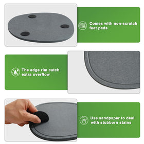 XRzitky diatomite tray close-up highlighting porous drying action.