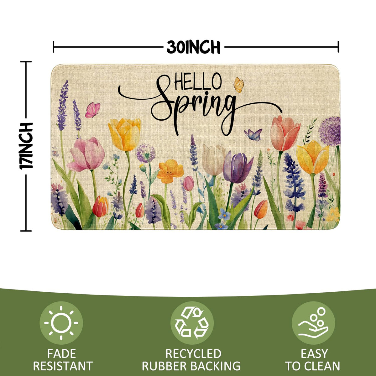 Xsinufn versatile indoor-outdoor mat for porch, entryway, or kitchen.