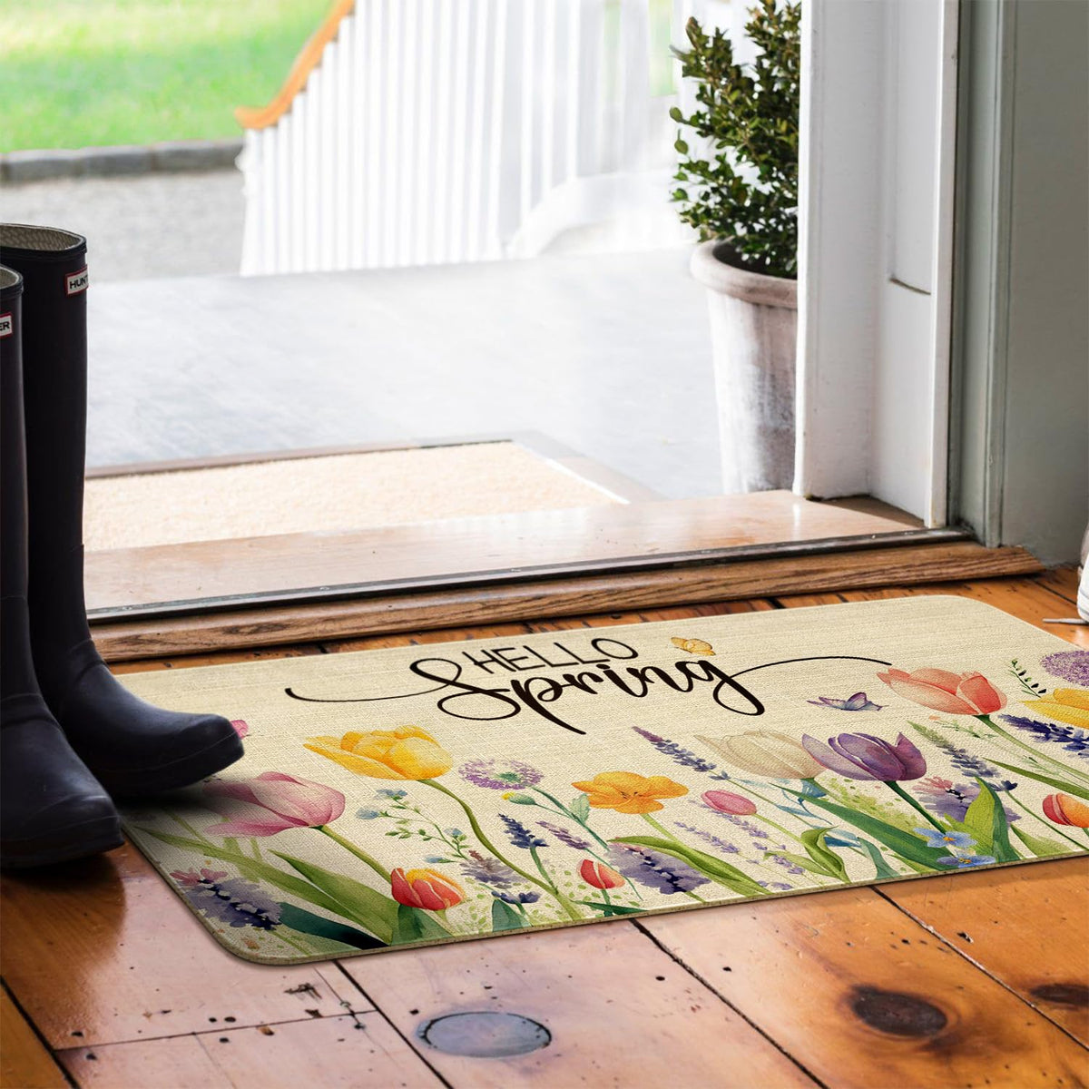 Xsinufn colorfast print resists fading for year-round outdoor use.