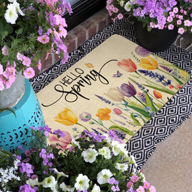 Xsinufn easy-clean doormat invites quick maintenance with vacuum or hose.