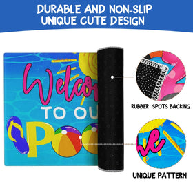 Xsinufn large 30x17 mat fits most entryways and doors.