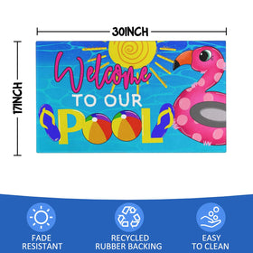 Xsinufn weather-resistant mat resists wear while preserving vivid color.