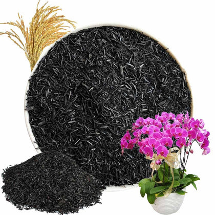 XSOVTOR horticultural charcoal rice-husk 2.2 lbs pack improves soil structure and aeration.