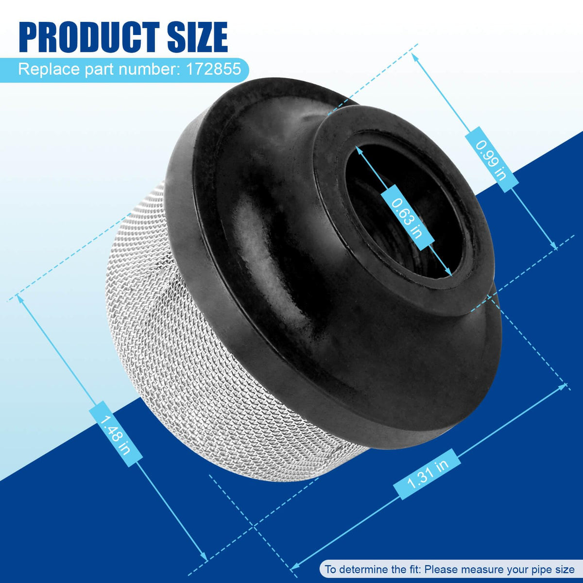 XT 172855 air bleeder screen cap side view supports reliable seal
