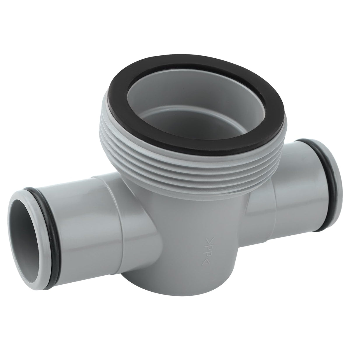 XT P61408 T-Joint front view shows three-head flow for flexible pool connections in your setup