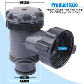 XT plunger valve inlet water nozzle for easy setup