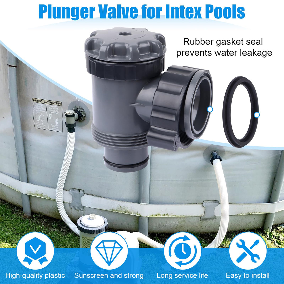 XT plunger valve plastic construction with strong sealing to prevent leaks