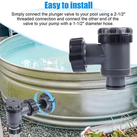 XT above-ground pool valve fitting compatible with standard pump systems