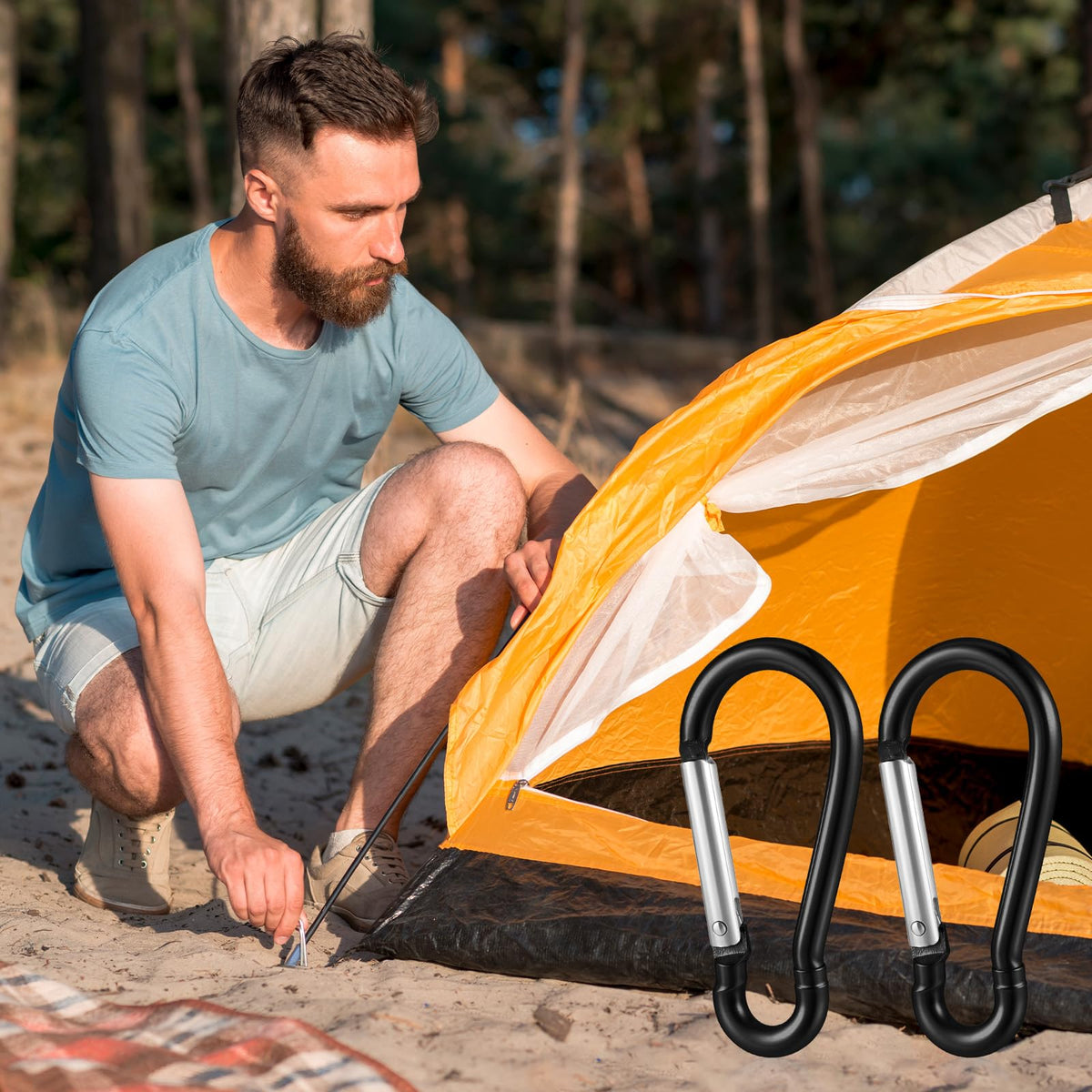Xthrotsenk portable flag clip kit ideal for camping and travel