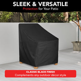 XTREME COVER PRO waterproof laminated backing repels moisture for dry, ready-to-use furniture.