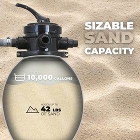 XtremepowerUS filter with backwash setting for easy debris removal.
