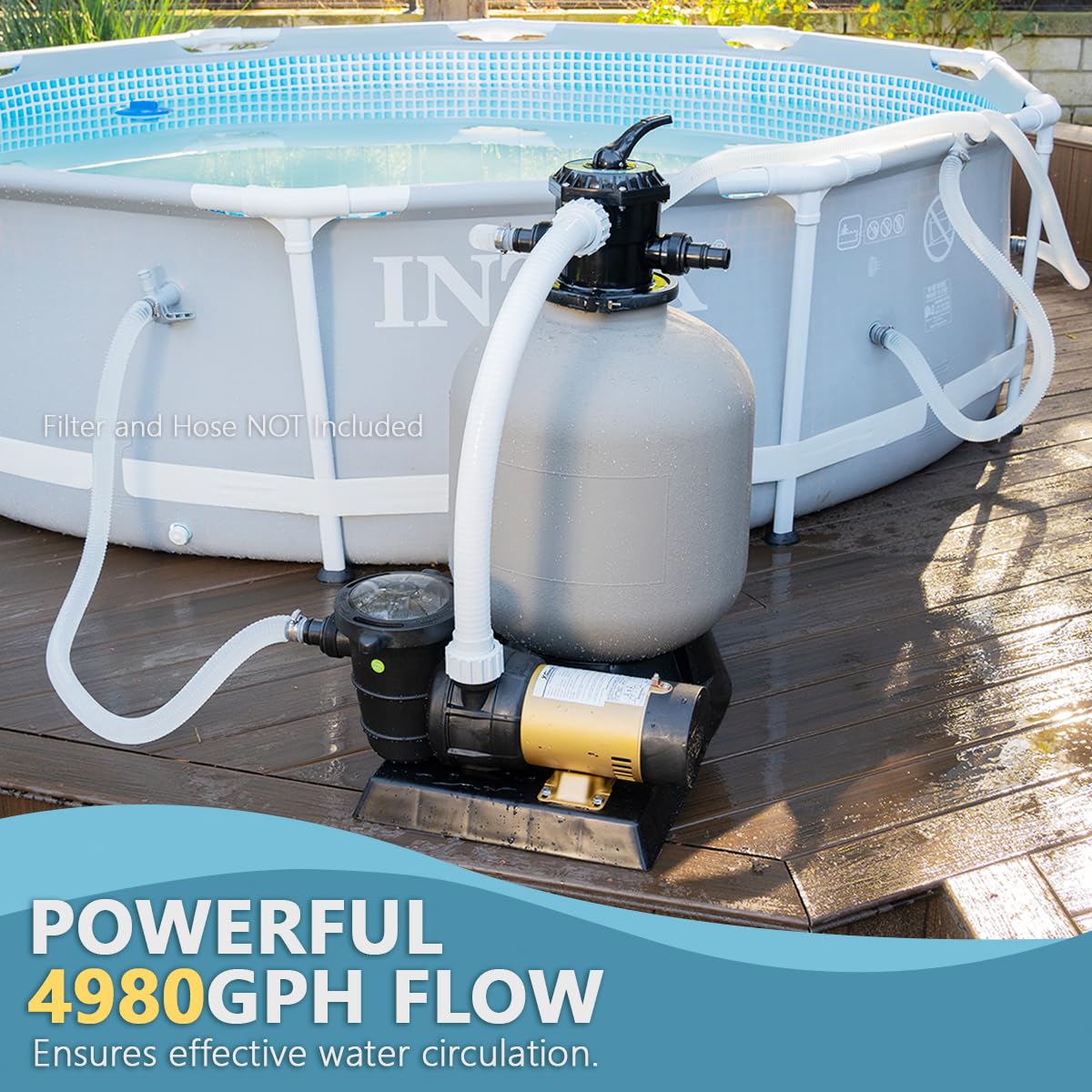 XtremepowerUS pool pump dial control showing adjustable speeds for different needs