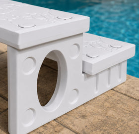XtremepowerUS 2-Steps Spa Steps built from durable plastic for long-lasting performance.