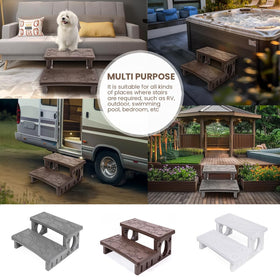 XtremepowerUS 2-Steps Spa Steps with quick, tool-free assembly for fast setup.
