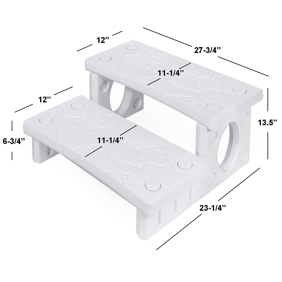XtremepowerUS 2-Steps Spa Steps designed to withstand outdoor weather and heavy use.