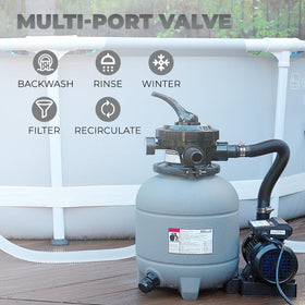XtremepowerUS 7-way valve with gauge and window for easy monitoring