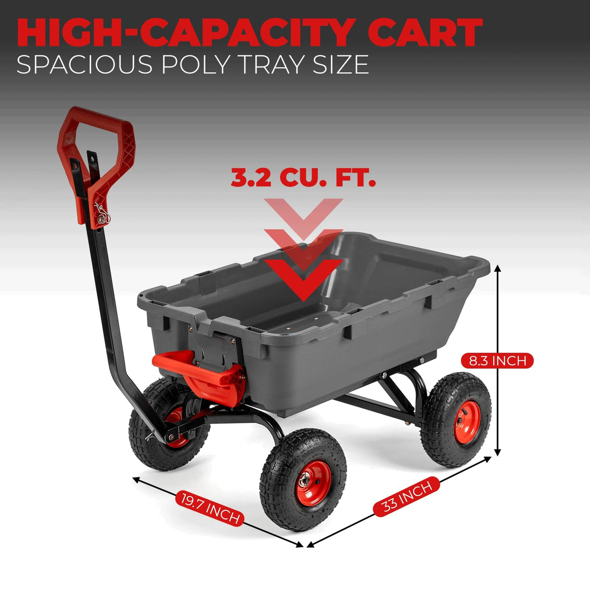 XtremepowerUS 800-pound capacity cart handling heavy materials with stability